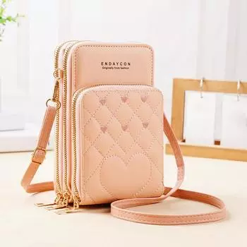 Yogodlns новая большая вместительная многофункциональная модная простая маленькая сумка через плечо трехслойная женская сумка для мобильного телефона на молнии