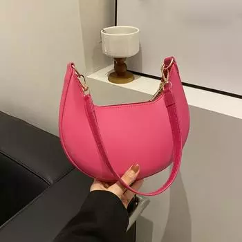 Yogodlns Новая модная высококачественная бейсбольная сумка в форме луны, демонстрирующая роскошную женскую сумку на одно плечо, сумка-хобо через подмышку 21x5x12.5cm чёрный