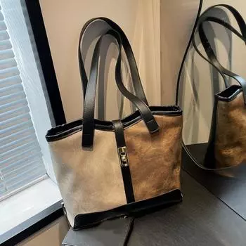 Yogodlns Новая осенне-зимняя модная сумка через плечо с текстурой для поездок на работу для женщин, роскошные дизайнерские сумки 33x12x23cm чёрный