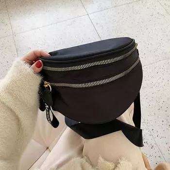 Yogodlns новая повседневная нейлоновая сумка через плечо на груди женская сумка-мессенджер большой вместимости с двойной молнией водонепроницаемая поясная сумка