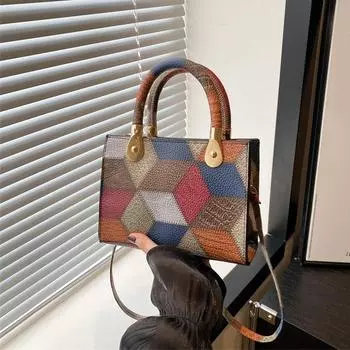 Yogodlns Новая женская дизайнерская маленькая квадратная сумка Sense, модная тенденция, высококачественная сумка через плечо на одно плечо, сумка в стиле пэчворк