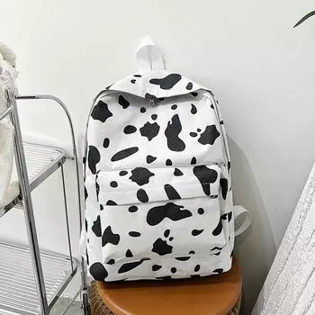 Yogodlns, новая женская модная сумка, детские водонепроницаемые школьные сумки, нейлоновый рюкзак с принтом коровы для подростков, уличный рюкзак, дорожная сумка на плечо