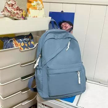 Yogodlns, новый водонепроницаемый нейлоновый женский рюкзак, женская дорожная сумка, школьная сумка для девочек-подростков, однотонная сумка для книг 30x13x40cm белый