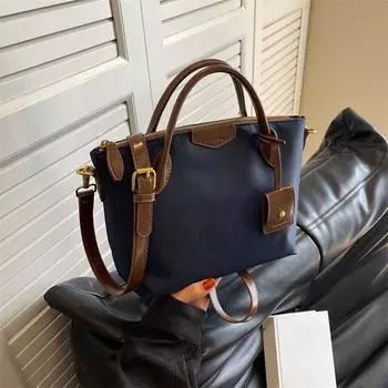 Yogodlns Oxford Big Totes Женская сумка Легкая практичная сумка для пельменей Повседневная сумка через плечо для деловых поездок с верхней ручкой 30x12x20cm хаки