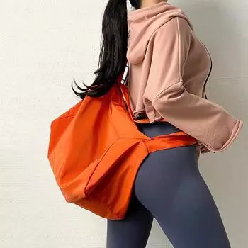 Yogodlns, повседневная нейлоновая сумка на плечо для женщин, большая вместительная школьная сумка для подростков, сумки для книг, профессиональные сумки 44*28*23cm чёрный