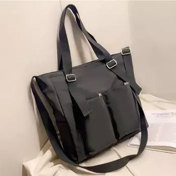 Yogodlns, повседневные сумки через плечо, женские оксфорды в стиле Харадзюку, сумка для пар, большая вместительная сумка через плечо, водонепроницаемая студенческая сумка в консервативном стиле 33*10*35cm зелёный