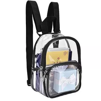 Yogodlns Прозрачный ПВХ Водонепроницаемый Открытый Женский Рюкзак Мини-Рюкзак Студенты Школьные Сумки Женский Повседневный Дорожный Рюкзак Прозрачная Сумка