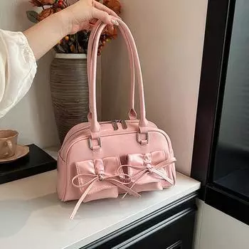 Yogodlns Симпатичные сумки-бабочки с дизайном подмышек для женщин Модные сумки и кошельки из искусственной кожи Простая трендовая сумка-подушка через плечо