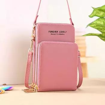 Yogodlns сумка через плечо для мобильного телефона, сумка для мобильного телефона, модная сумка для повседневного использования, держатель для карт, мини-летняя сумка на плечо для женщин, кошелек 11*7*18cm розовый