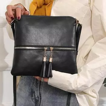 Yogodlns сумка через плечо из искусственной кожи с кисточками женская сумка через плечо для девочек дорожная сумка