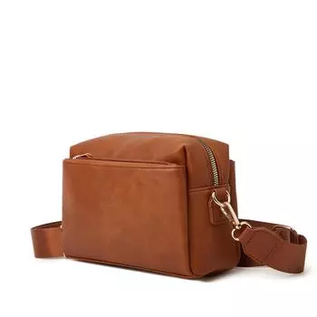 Yogodlns сумки через плечо для женщин из искусственной кожи женская сумка для мобильного телефона женская сумка на одно плечо маленькая квадратная сумка 22x9x15cm коричневый