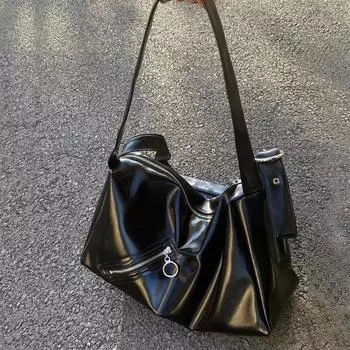 Yogodlns сумки через плечо из искусственной кожи большая вместительная сумка и кошелек женские сумки на плечо однотонная повседневная сумка-мессенджер 38x13x20cm чёрный