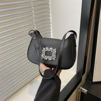 Yogodlns Сумки подмышки Новые женские кошельки и сумки Diamond Solid Color Commuter Crossbody Small Half Moon Girls Сумки через плечо