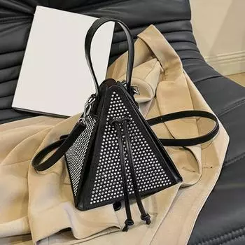 Yogodlns треугольная маленькая сумка-тоут из искусственной кожи, дизайнерская сумка, модная женская сумка специальной формы, женские сумки-мессенджеры, женская сумка на плечо