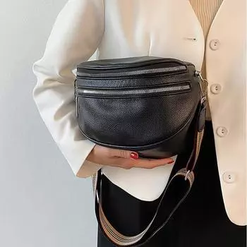 Yogodlns Винтажная черная сумка для женщин Мягкая кожаная сумка через плечо с широким плечевым ремнем