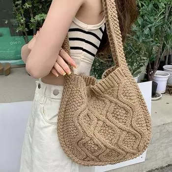 Yogodlns Вязаные крючком Женские сумки на ремне Женские дизайнерские вязаные сумки Большая сумка Летняя пляжная сумка в стиле бохо Кошельки Сумка-шоппер