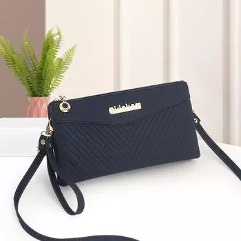 Yogodlns винтажная квадратная маленькая квадратная сумка через плечо женская однотонная сумка через плечо высокого качества из искусственной кожи 22x3x12cm чёрный