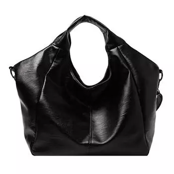 Yogodlns винтажная женская сумка большой вместимости, высококачественная мягкая кожаная сумка-тоут, брендовая сумка на плечо, новая сумка через плечо, сумки-тоут 31*13*30cm чёрный