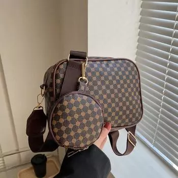 Yogodlns винтажные сумки через плечо с узором для женщин, сумка через плечо, трендовая маленькая сумочка и кошелек, роскошная дизайнерская женская квадратная сумка 19.5x7.5x15.5cm хаки