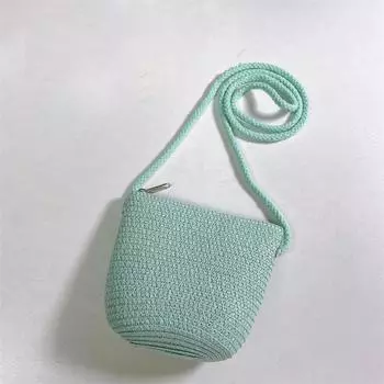 Yogodlns Ярких цветов Сумка на плечо Соломенная плетеная сумка Однотонный Легкая доска Бумажная сумка для травы Лето Пляжная уличная дорожная сумка 14x5x16.5cm хаки