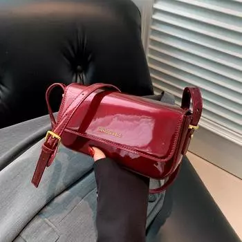 Yogodlns Женская изысканная сумка через плечо, большая вместимость, искусственная кожа, винтажная сумка-слинг, регулируемый ремень, модная сумка через плечо, ретро-сумка через подмышку 20.5x5x11cm чёрный