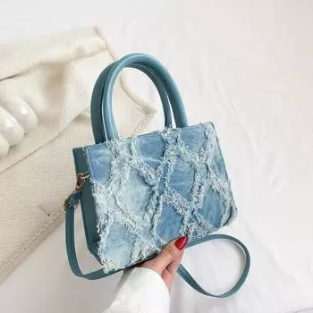 Yogodlns женская маленькая квадратная сумка в форме ромба с необработанными краями, модная трендовая сумка через плечо, женская сумка 20x9x16cm розовый