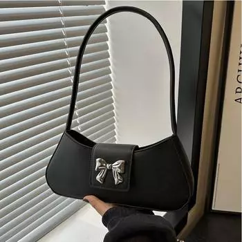 Yogodlns женская роскошная сумка на плечо с бантом модная сумка подмышки универсальная сумка из искусственной кожи подмышки сплошной цвет женская уличная сумка