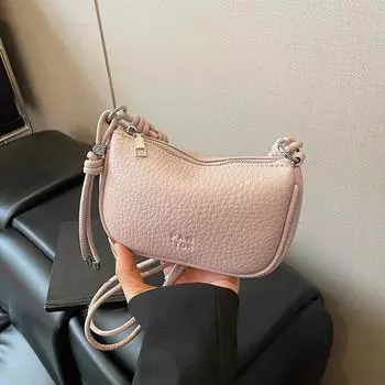 Yogodlns Женская сумка через плечо, модная, универсальная, однотонная, дизайн, сумка-седло для поездок на работу, повседневная сумка через плечо для женщин 18x4x13cm чёрный