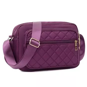 Yogodlns женская сумка корейская мода новая вышивка нитью большая вместительная сумка через плечо для среднего и пожилого возраста классическая сумка через плечо простая 24x9x16cm красный