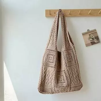 Yogodlns женская тканая сумка-тоут в стиле бохо летняя пляжная сумка ручной работы тканые сумки на плечо ручная вязаная сумка шить сумка-шоппер 36x35cm бежевый