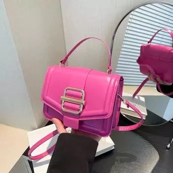 Yogodlns Женские сумки из искусственной кожи, роскошная дизайнерская женская сумка через плечо, новая модная сумка цвета конфет, маленькая квадратная сумка-мессенджер 19x6x13.5cm чёрный