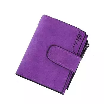 Yogodlns женский мини-кожаный кошелек с пряжкой, держатель для карт, кошелек-клатч, сумка 12.8*10.5*3cm фиолетовый