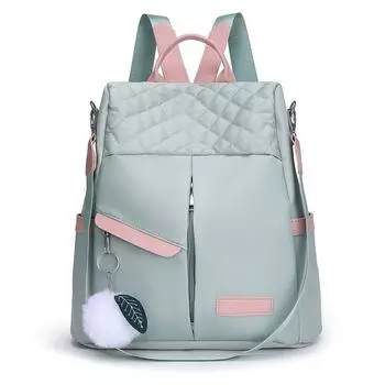 Yogodlns женский рюкзак большой вместимости, защищенная от кражи сумка на плечо, элегантный женский дорожный оксфордский безопасный черный рюкзак 32x14x33cm мятный