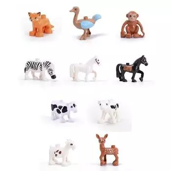 Yogoyo Toddler Blocks DUPLO Compatible Figures Small Animal B 10 Piece Set, популярные игрушки в Корее