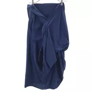 Yohji Yamamoto 80-е Сделано в Японии Старая Юбка длинной длины S Темно-синий Женская Б/У