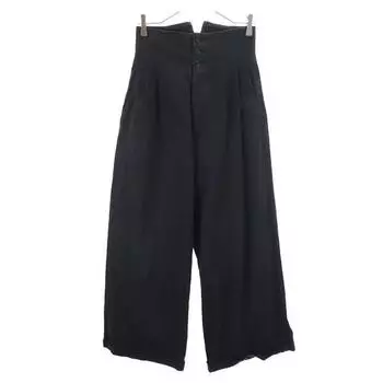 Yohji Yamamoto брюки с высокой талией длинные 1 черный Женские Б/У