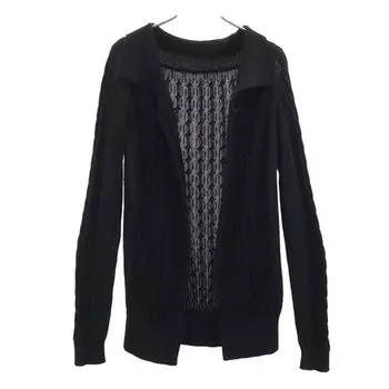 Yohji Yamamoto cotton Long sleeve knit cardigan 2 black Buttonless Women Used