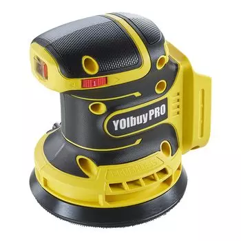 YOIbuy PRO Rechargeable 125mm Random Sander Compatible with Makita 18V Equipped with brushless motor Diamond type speed regulator Maximum rotation