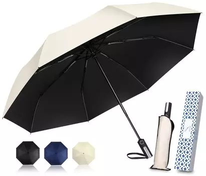 YOIIYO складной УФ-светильник складной как для солнечной, так и для дождливой погоды автоматический складной большой 8 устойчив к сильному УФ совместим с сильным УФ полностью складной бежевый