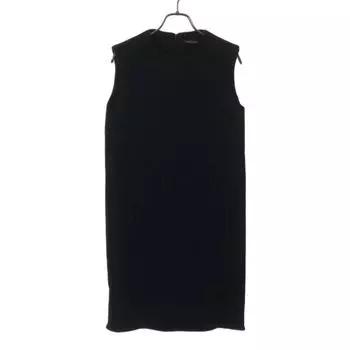 YOKO CHAN Made in Japan wool No sleeve one piece 38 black Women Used