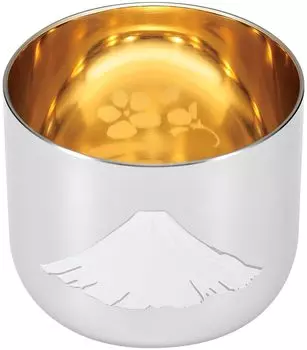 Yokoyama Сделано в Японии 100 мл термочувствительная чашка для питья Inochi Red Fuji внутренняя позолоченная вишневая цветущая 1 шт Tsubameju no Technique (с