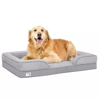 YOLEO Dog Cat Высокопрочный уретановый съемный коврик для собак Все большие квадратные формы кровать, кровать, чехол, моющийся, водонепроницаемый, подушка, нескользящий, сезоны, серый