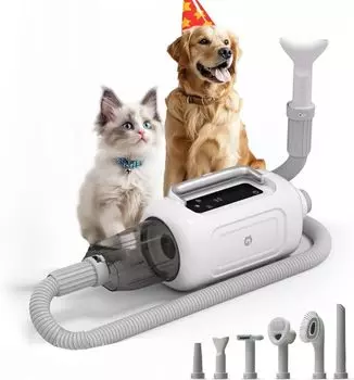 Yolopet Pet Dog Pet Pet Pet Cat Pet 5 Регулируемая постоянная температура 13300PA Супер сильный 2 уровня всасывания Низкий автоматический всасывает шерсть 1 л