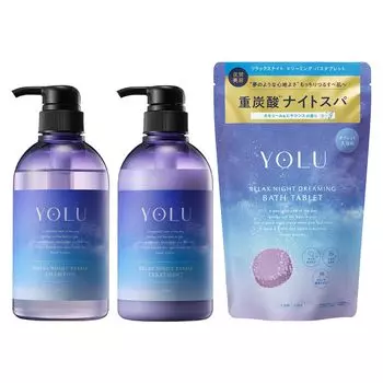 YOLU Shampoo Treatment Bath Tablets Set Relax Night Repair Relax Night Dreaming (6 таблеток) 3-х частей