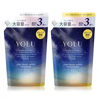 YOLU Shampoo Treatment Set Large Capacity Refill Deep Night Repair [WEB Limited]