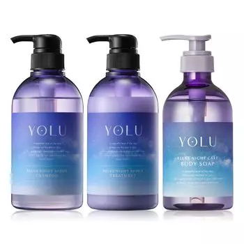 YOLU Шампунь-мыло для тела, набор из 3 предметов, расслабляющий ночной восстанавливающий расслабляющий ночной уход