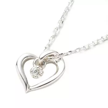 Yondoshi Necklace Pendant Eternal Silver Necklace Open Heart Diamond Silver 111424121806 SILVER 4 Women s