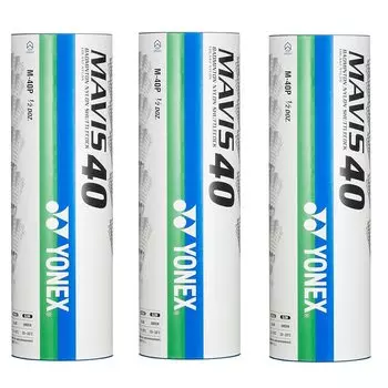 YONEX Badminton Shuttle Mavis 40P synthetic 6 pieces x 3 cans MIDDLE temperature (nylon + cork) (18 pieces) (appropriate 12~23) M-40P