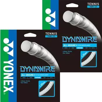 YONEX Dynawire 125 Gauge Белый x Серебряный 2 комплекта натяжения 1,25 мм TGDW125-284-2SET белый