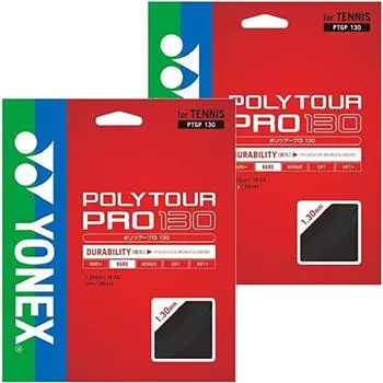 YONEX Polytour Pro 130 Gauge Graphite 2 tension set 1.30mm PTGP130-278-2SET чёрный